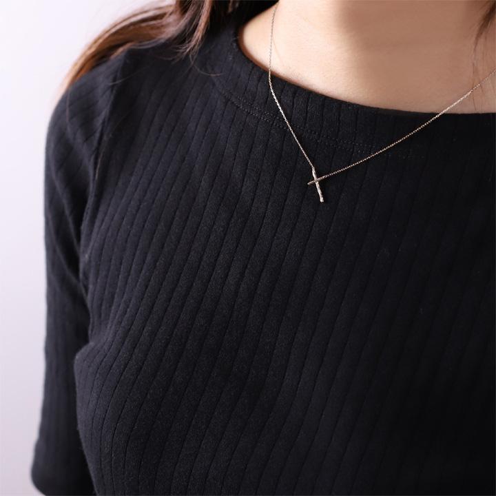 プラチナ ネックレス レディース プラチナネックレス クロス 十字架 クロスネックレス Pt950 Pt850 シンプル 華奢 細い 38cm 39cm 40cm 45cm センチ ネックレス | DEVAS | 06