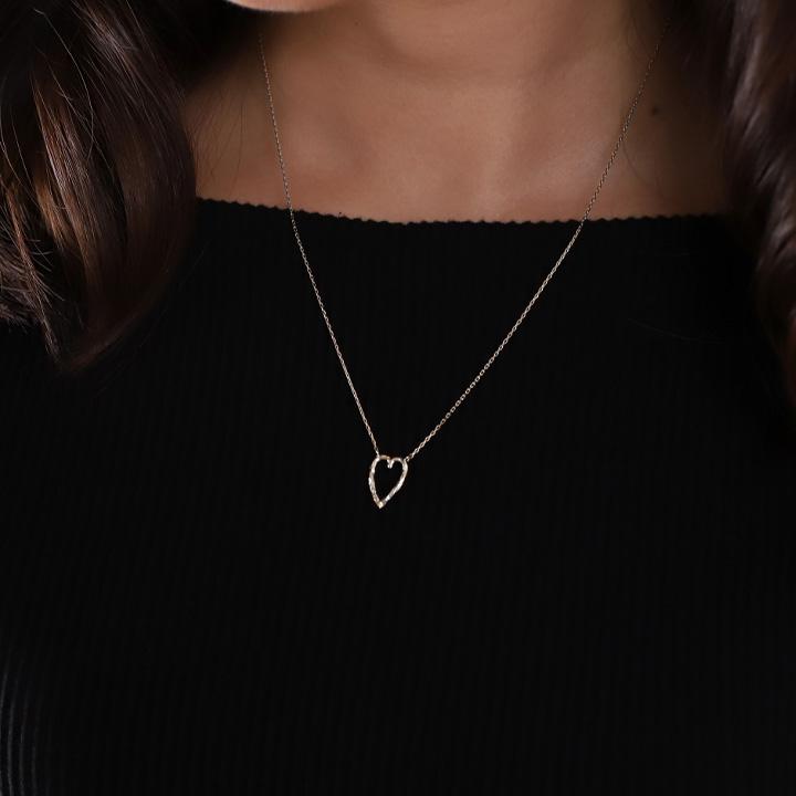 ペンダントトップ プラチナ ネックレス トップ ペンダント レディース Pt950 レディース ハート オープンハート 縦長 ネックレス プラチナペンダント あずき | DEVAS | 02