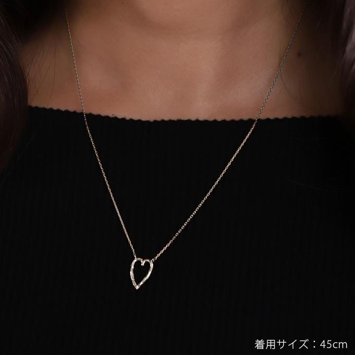 ペンダントトップ プラチナ ネックレス トップ ペンダント レディース Pt950 レディース ハート オープンハート 縦長 ネックレス プラチナペンダント あずき | DEVAS | 09