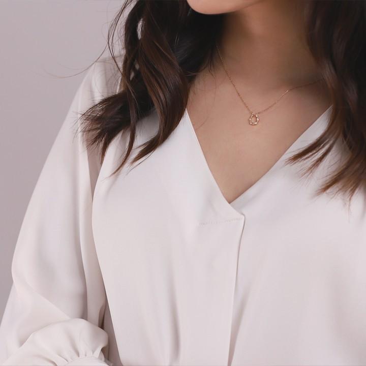 【土日限定5000円OFFクーポン有】 18金ネックレス k18 ネックレス 18金 レディース 馬蹄 ホースシュー お守り ダイヤモンド 18k あずきチェーン 小豆 | DEVAS | 07