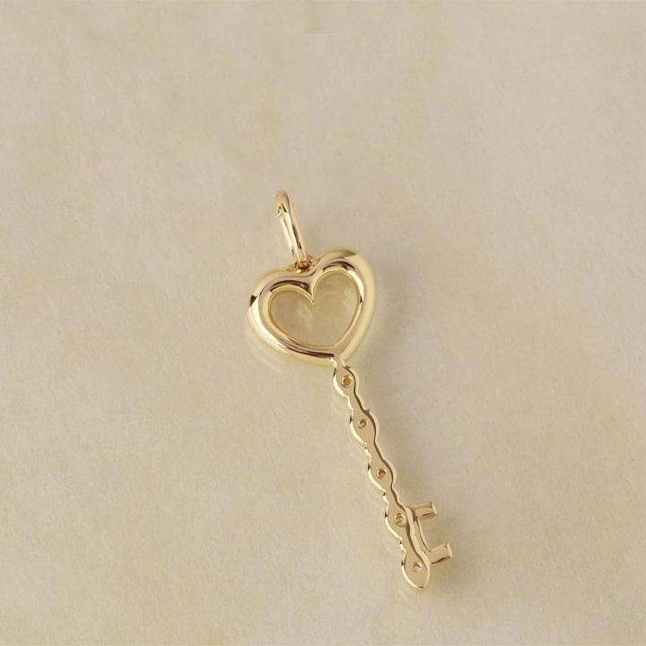【土日限定5000円OFFクーポン有】 ペンダントトップ 18金 k18 18金ネックレス ペンダント 鍵 キー ハート ダイヤ 18k ネックレス 18金ペンダントトップ | DEVAS | 03