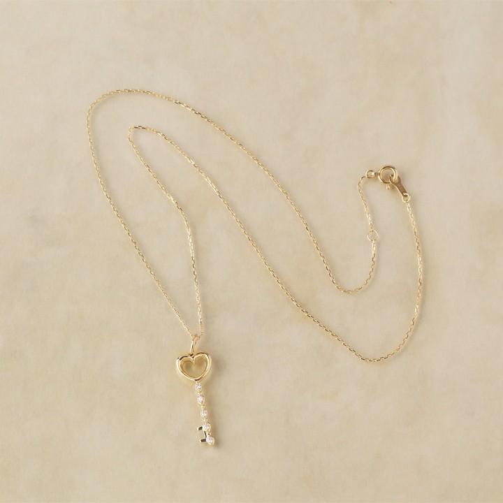 【土日限定5000円OFFクーポン有】 ペンダントトップ 18金 k18 18金ネックレス ペンダント 鍵 キー ハート ダイヤ 18k ネックレス 18金ペンダントトップ | DEVAS | 04