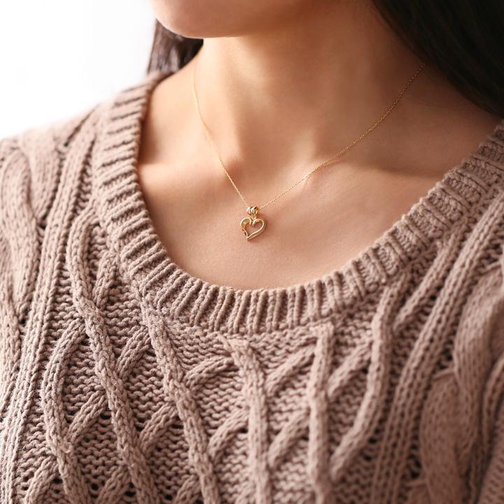 【土日限定2000円OFFクーポン有】 ペンダントトップ 18金 k18 18金ネックレス ペンダント レディース ハート オープンハート 18k 18金ペンダントトップ | DEVAS | 07