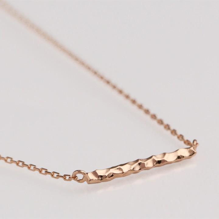【土日限定2000円OFFクーポン有】 18金ネックレス k18 ネックレス 18金 ピンクゴールド レディース バー ストレート 18k シンプル あずきチェーン 小豆 | DEVAS | 02