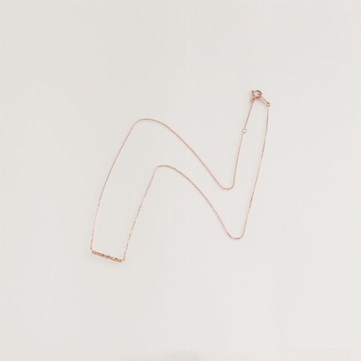 【土日限定2000円OFFクーポン有】 18金ネックレス k18 ネックレス 18金 ピンクゴールド レディース バー ストレート 18k シンプル あずきチェーン 小豆 | DEVAS | 04