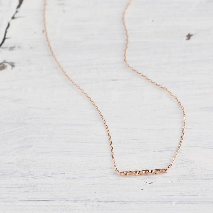 【土日限定2000円OFFクーポン有】 18金ネックレス k18 ネックレス 18金 ピンクゴールド レディース バー ストレート 18k シンプル あずきチェーン 小豆 | DEVAS | 05