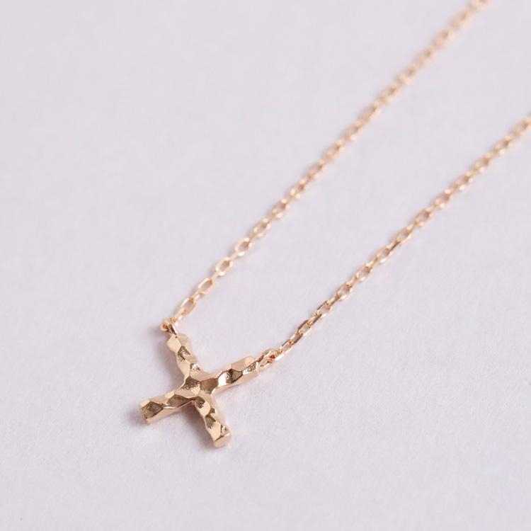 【土日限定2000円OFFクーポン有】 18金ネックレス k18 ネックレス 18金 ピンクゴールド レディース クロス クロスネックレス 18k あずきチェーン 小豆 | DEVAS | 02