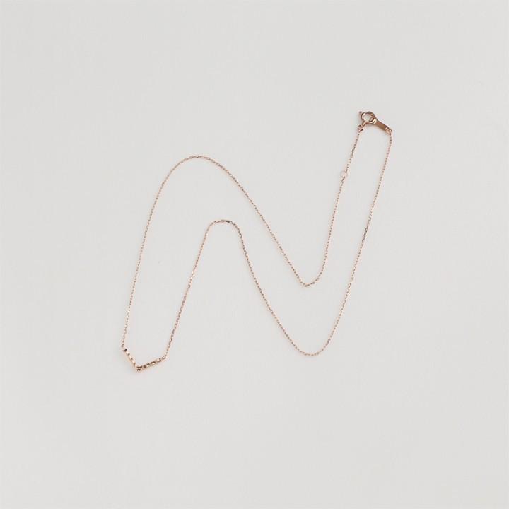 【土日限定3500円OFFクーポン有】 18金ネックレス k18 ネックレス 18金 ピンクゴールド レディース V V字 Vバー バー 18k シンプル あずきチェーン 小豆 | DEVAS | 04