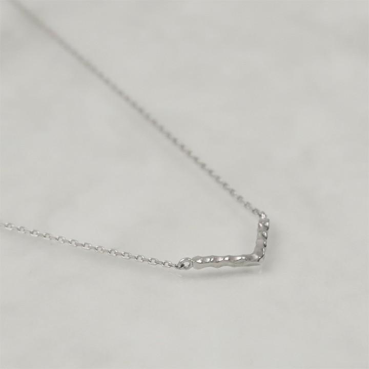 【土日限定2000円OFFクーポン有】 プラチナ ネックレス レディース プラチナネックレス PT950 V V字 Vバー バー あずきチェーン ネックレスレディース | DEVAS | 02