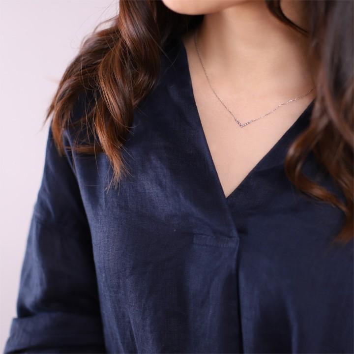 【土日限定2000円OFFクーポン有】 プラチナ ネックレス レディース プラチナネックレス PT950 V V字 Vバー バー あずきチェーン ネックレスレディース | DEVAS | 05