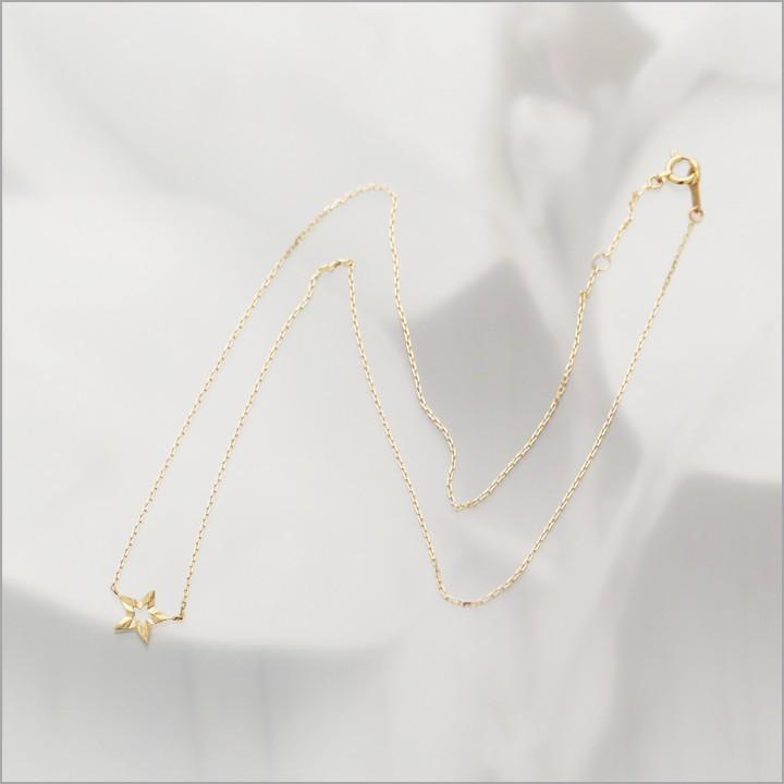 【土日限定2000円OFFクーポン有】 18金ネックレス k18 ネックレス 18金 レディース スター オープンスター 星 k18ネックレス 18k あずきチェーン 小豆 | DEVAS | 04