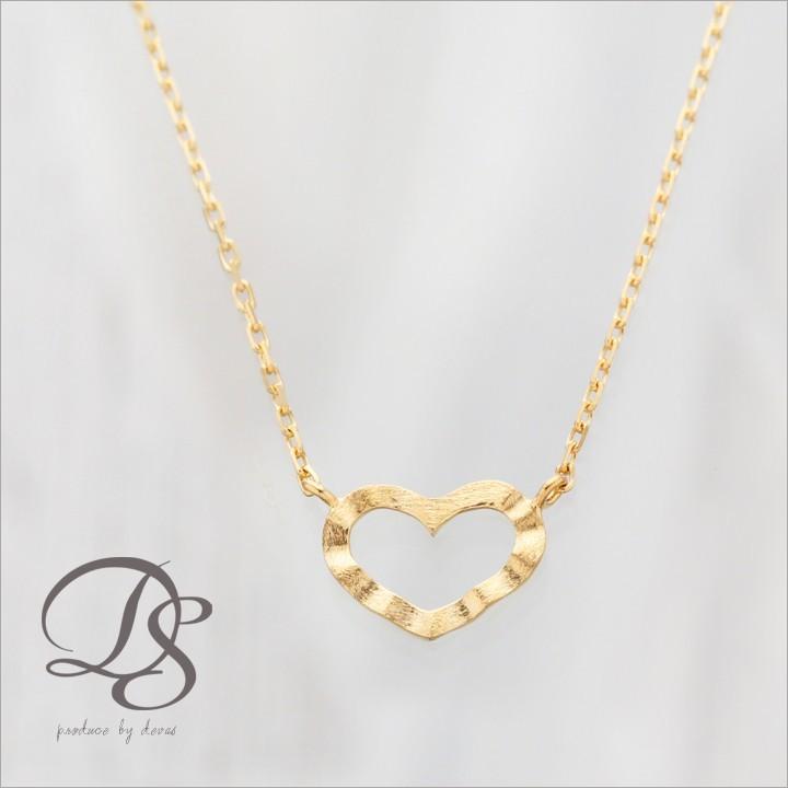 【土日限定2000円OFFクーポン有】 18金ネックレス k18 ネックレス 18金 レディース ハート オープンハート k18ネックレス 18k あずきチェーン 小豆 | DEVAS