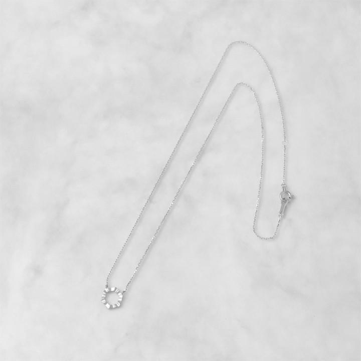 プラチナ ネックレス レディース プラチナネックレス PT950 六角形 ヘキサゴン 波目 シンプル あずきチェーン 華奢 細い 39cm 40cm 45cm ネックレスレディース | DEVAS | 05