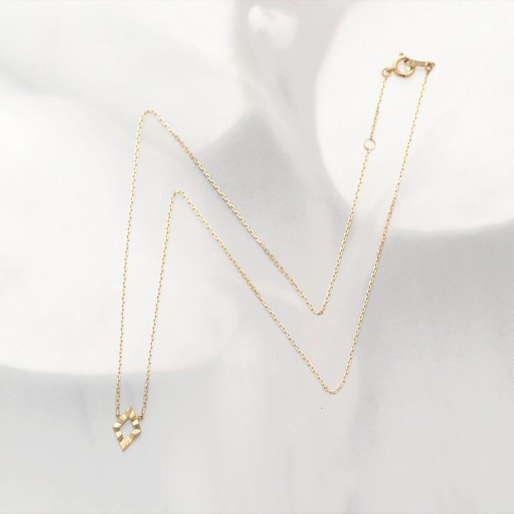 6月土日限定 7%クーポン▼ 18金ネックレス k18 ネックレス 18金 レディース ひし形 ロンバス 波目 k18ネックレス 18k あずきチェーン 小豆 | DEVAS | 04