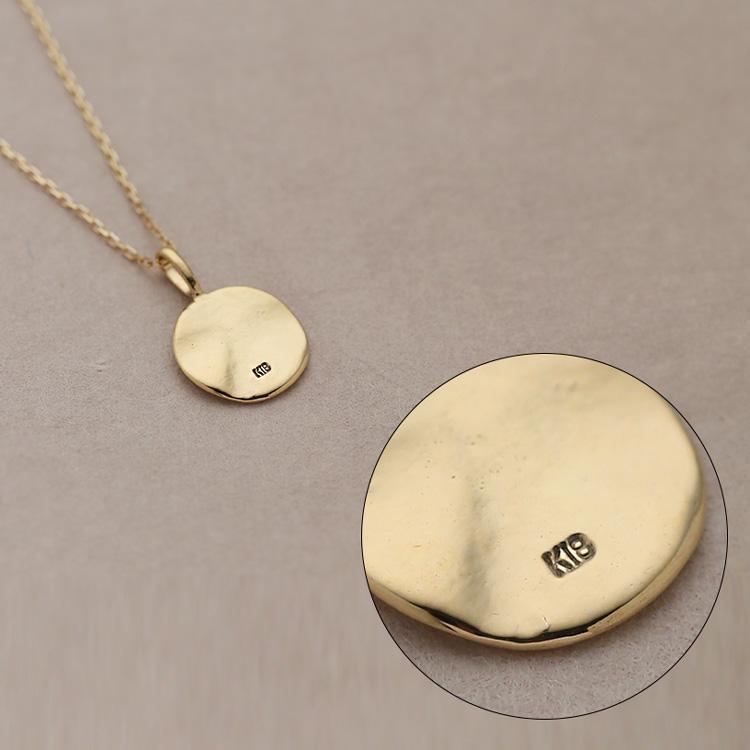 【土日限定3500円OFFクーポン有】 18金ネックレス k18 ネックレス 18金 レディース コイン イニシャル アルファベット 18k あずきチェーン 小豆 60cm | DEVAS | 06
