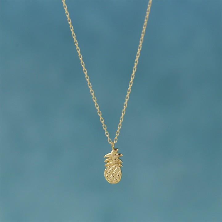 【土日限定3500円OFFクーポン有】 18金ネックレス k18 ネックレス 18金 レディース パイナップル パイン フルーツ 18k 小豆 k18ネックレス | DEVAS | 02