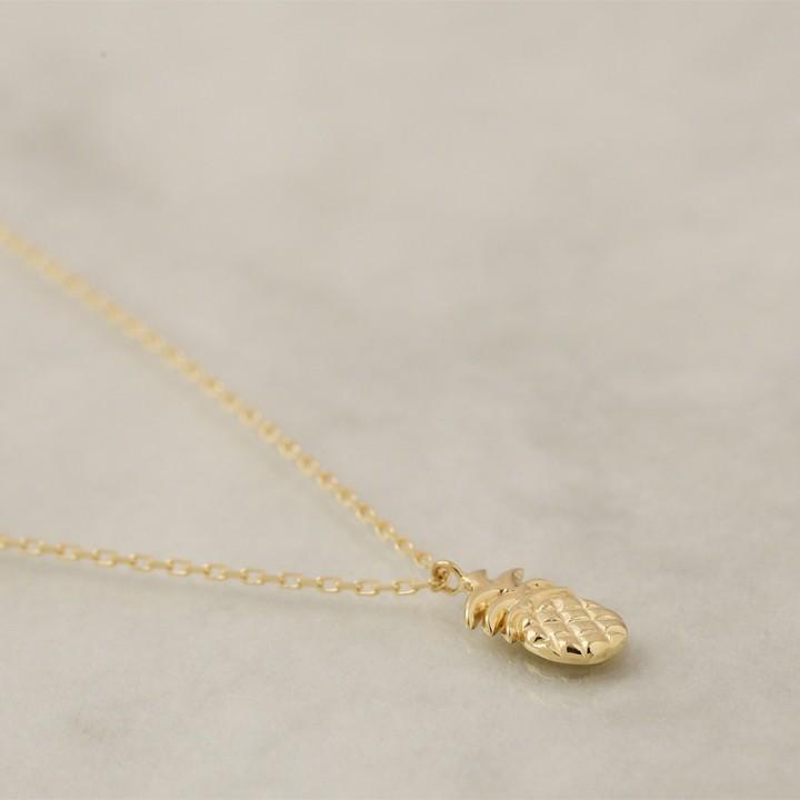 【土日限定3500円OFFクーポン有】 18金ネックレス k18 ネックレス 18金 レディース パイナップル パイン フルーツ 18k 小豆 k18ネックレス | DEVAS | 03