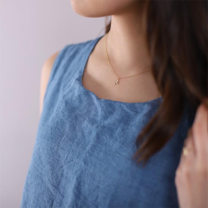 【土日限定3500円OFFクーポン有】 18金ネックレス k18 ネックレス 18金 レディース スターフィッシュ ヒトデ 18k あずきチェーン 小豆 k18ネックレス | DEVAS | 07