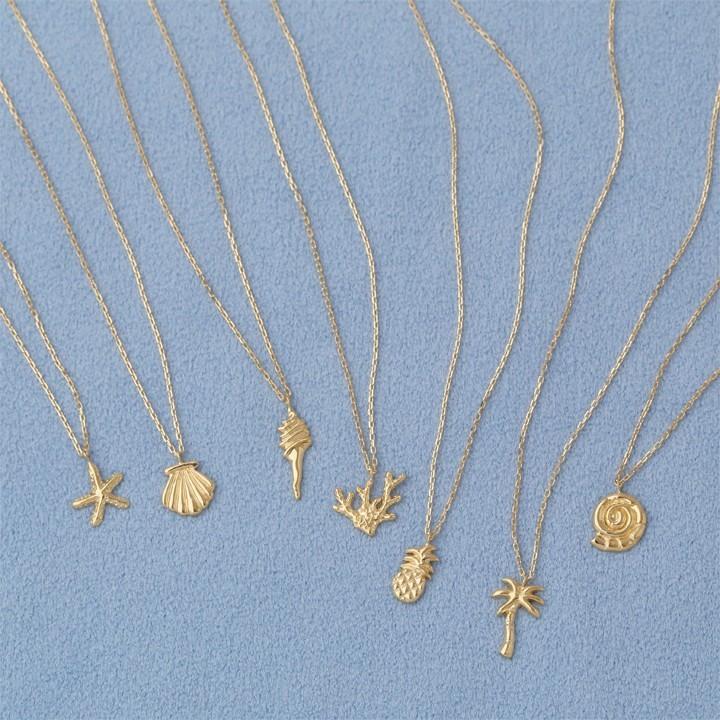 【土日限定3500円OFFクーポン有】 18金ネックレス k18 ネックレス 18金 レディース スターフィッシュ ヒトデ 18k あずきチェーン 小豆 k18ネックレス | DEVAS | 09
