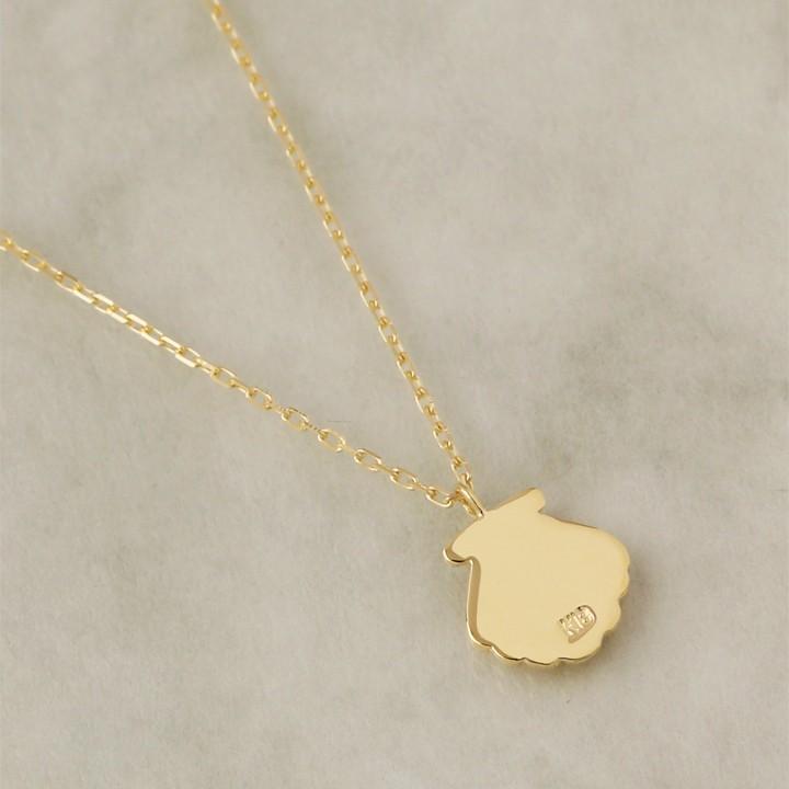 【土日限定3500円OFFクーポン有】 18金ネックレス k18 ネックレス 18金 レディース 貝 貝殻 シェル マリン クラム 海 18k あずきチェーン k18ネックレス | DEVAS | 03