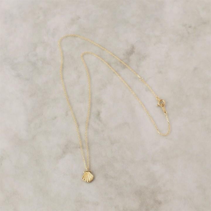 【土日限定3500円OFFクーポン有】 18金ネックレス k18 ネックレス 18金 レディース 貝 貝殻 シェル マリン クラム 海 18k あずきチェーン k18ネックレス | DEVAS | 04