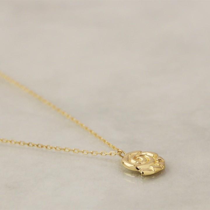 【土日限定3500円OFFクーポン有】 18金ネックレス k18 ネックレス 18金 レディース 貝 貝殻 巻貝 シェル 海 18k あずきチェーン 小豆 k18ネックレス | DEVAS | 03