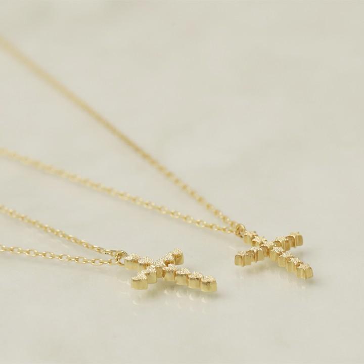 【土日限定3500円OFFクーポン有】 18金ネックレス k18 ネックレス 18金 レディース クロス クロスネックレス スター 星 ハート 18k あずきチェーン 小豆 | DEVAS | 03