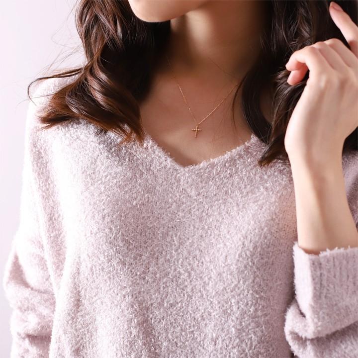 【土日限定3500円OFFクーポン有】 18金ネックレス k18 ネックレス 18金 レディース クロス クロスネックレス スター 星 ハート 18k あずきチェーン 小豆 | DEVAS | 08