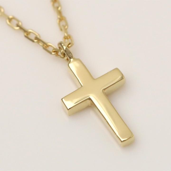 【土日限定2000円OFFクーポン有】 18金ネックレス k18 ネックレス 18金 レディース クロス クロスネックレス ダメージ 18k あずきチェーン 小豆 | DEVAS | 05
