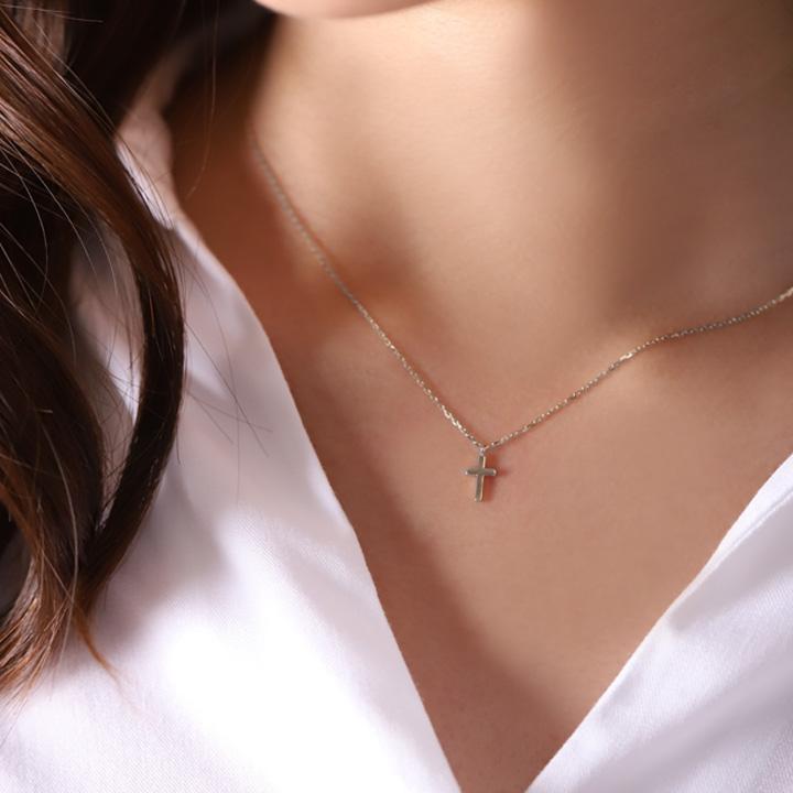 ペンダントトップ プラチナ ネックレス トップ ペンダント レディース Pt950 レディース クロス クロスネックレス ダメージ プラチナペンダント あずきチェーン | DEVAS | 10