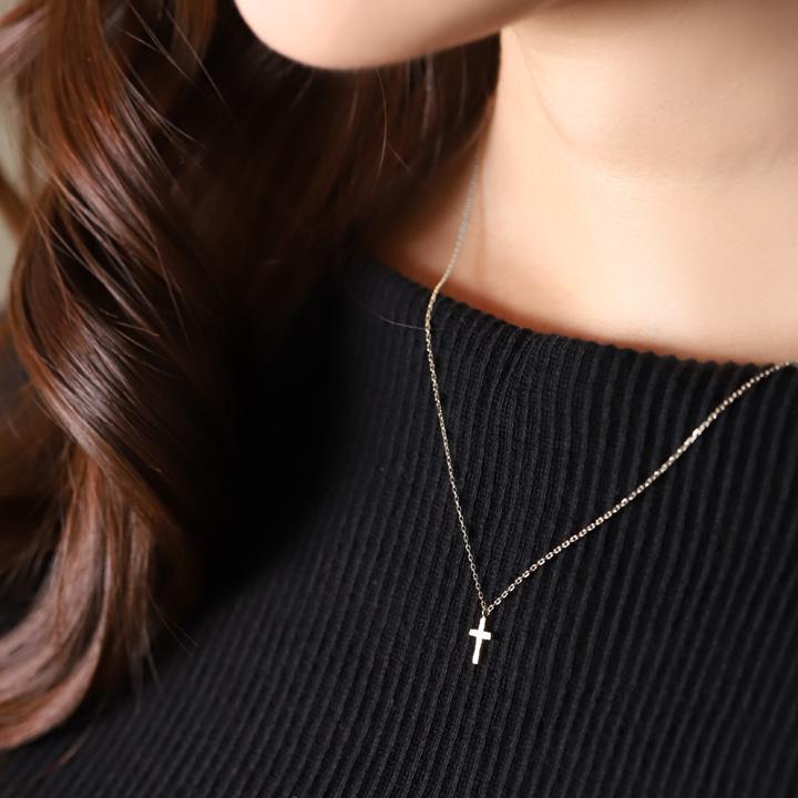 ペンダントトップ プラチナ ネックレス トップ ペンダント レディース Pt950 レディース クロス クロスネックレス ダメージ プラチナペンダント あずきチェーン | DEVAS | 09