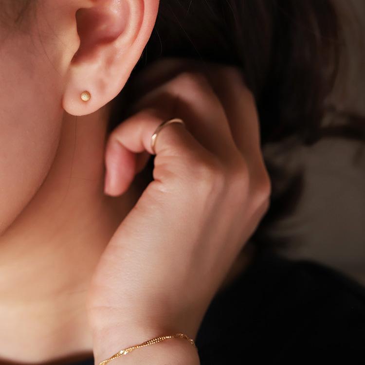 日曜200円OFFクーポン有▼ 18金 ピアス k18 18金ピアス 18k プチボール 丸 シンプル k18ピアス ピンクゴールド レディース ピアス18金 地金 ゴールド 18kピアス | DEVAS | 04