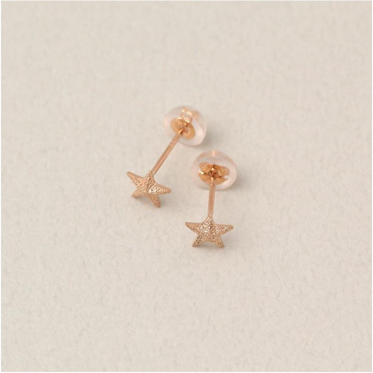 【2/4 値上げ対象】 18金 ピアス k18 ピンクゴールド 18金ピアス 18k スター 星 スタッズ k18ピアス レディース ピアス18金 両耳 | DEVAS | 05