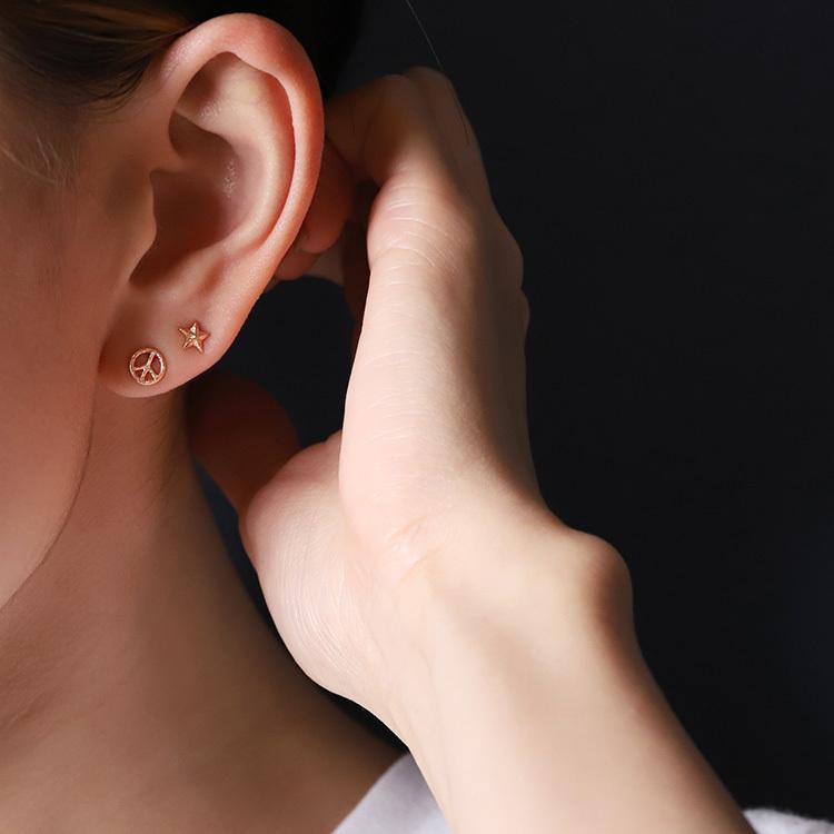 【2/4 値上げ対象】 18金 ピアス k18 ピンクゴールド 18金ピアス 18k スター 星 スタッズ k18ピアス レディース ピアス18金 両耳 | DEVAS | 08