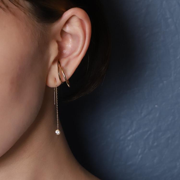 【土日限定3500円OFFクーポン有】 18金 ピアス k18 揺れる アメリカンピアス 18k ダイヤモンド 計0.2ct 18金ピアス k18ピアス レディース ピアス18金 | DEVAS | 09