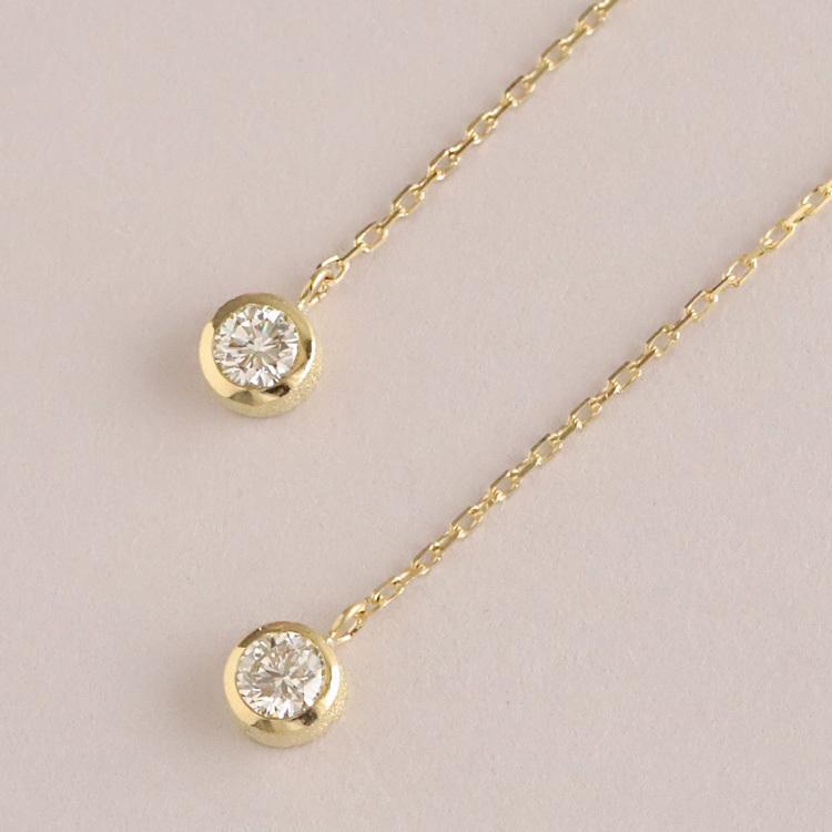 【土日限定3500円OFFクーポン有】 18金 ピアス k18 揺れる アメリカンピアス 18k ダイヤモンド 計0.2ct 18金ピアス k18ピアス レディース ピアス18金 | DEVAS | 03