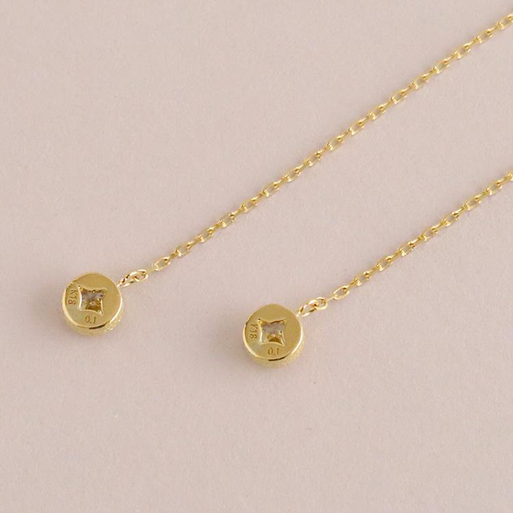 【土日限定3500円OFFクーポン有】 18金 ピアス k18 揺れる アメリカンピアス 18k ダイヤモンド 計0.2ct 18金ピアス k18ピアス レディース ピアス18金 | DEVAS | 05