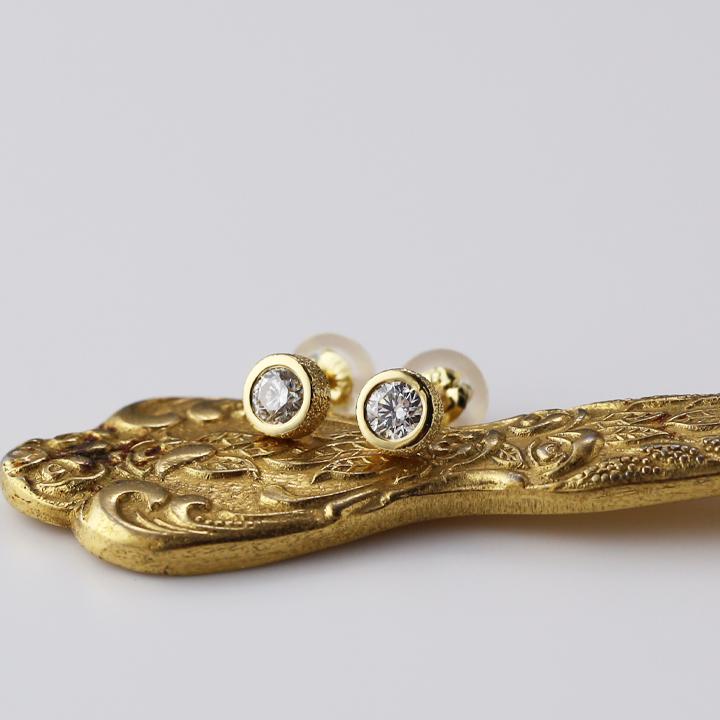 【土日限定3500円OFFクーポン有】 18金 ピアス k18 18金ピアス 18k ダイヤモンド 0.2ct スタッズタイプ レディース 18金 18K 地金 ゴールド 18kピアス | DEVAS | 02