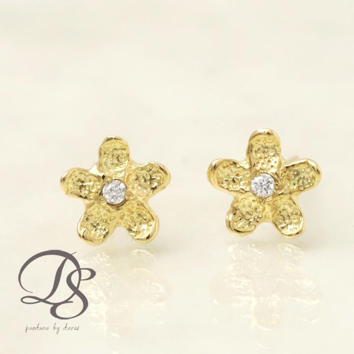 6月土日限定 7%クーポン▼ 18金 ピアス k18 18金ピアス 18k フラワー 花 ダイヤ or ルビー k18ピアス レディース ピアス18金 18kピアス 両耳 | DEVAS