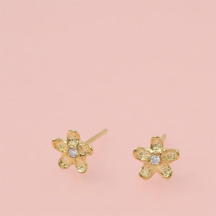 6月土日限定 7%クーポン▼ 18金 ピアス k18 18金ピアス 18k フラワー 花 ダイヤ or ルビー k18ピアス レディース ピアス18金 18kピアス 両耳 | DEVAS | 01