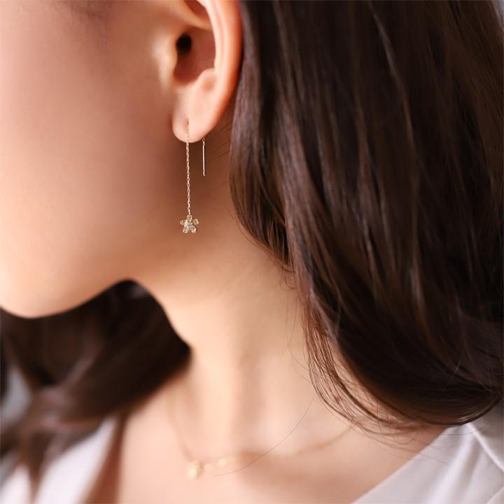 【土日限定2000円OFFクーポン有】 18金 ピアス k18 揺れる アメリカンピアス 18k ダイヤ ルビー 18金ピアス k18ピアス レディース ピアス18金 両耳 | DEVAS | 08