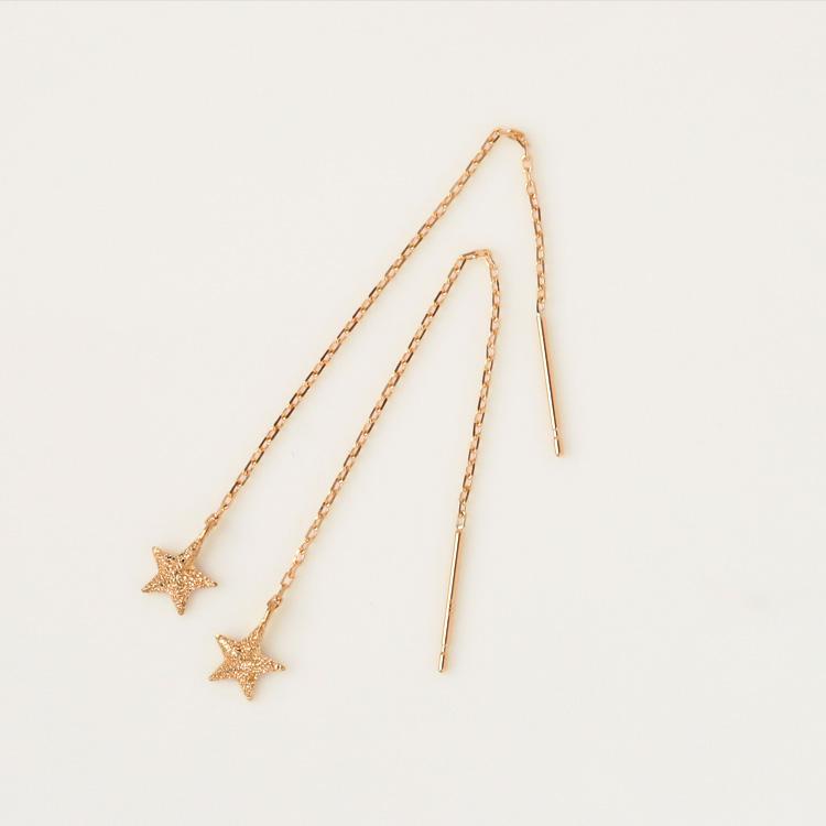【土日限定1500円OFFクーポン有】 18金 ピアス k18 ピンクゴールド 揺れる アメリカンピアス 18k スター 18金ピアス k18ピアス レディース ピアス18金 | DEVAS | 02