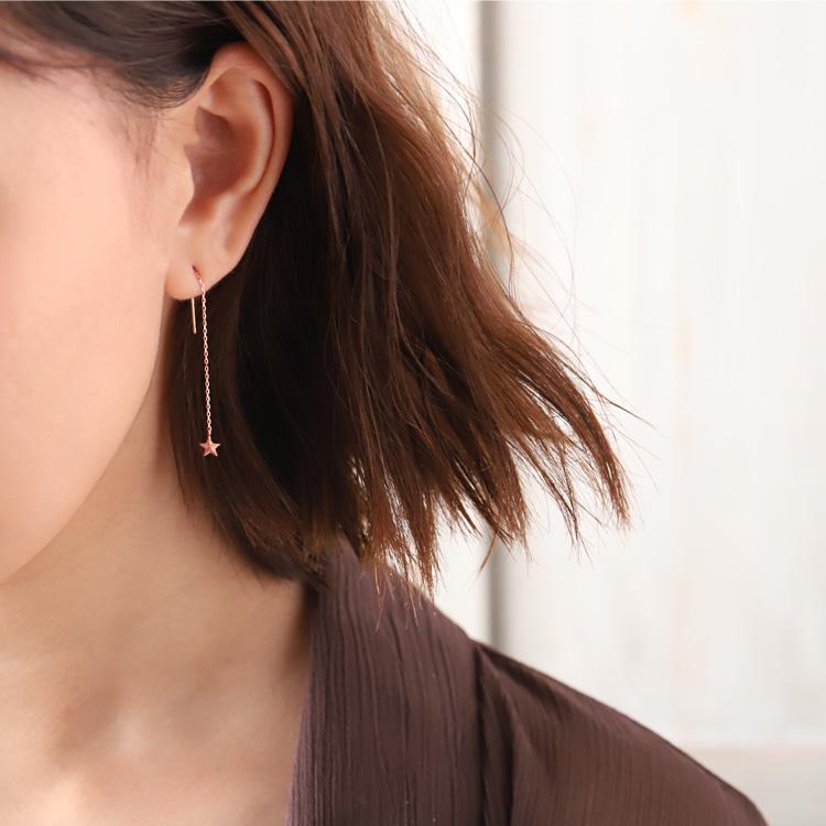 DEVAS 9月土日限定 7%クーポン▽ 18金 ピアス k18 ピンクゴールド