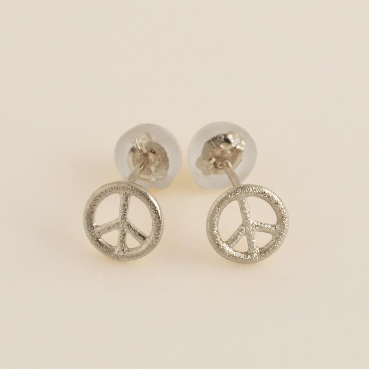 プラチナピアス ピアス プラチナ レディース ピースマーク ダスト プラチナ950 ピアスプラチナ PT シンプル おしゃれ 地金 小さめ 小さい  両耳 セット | DEVAS | 03