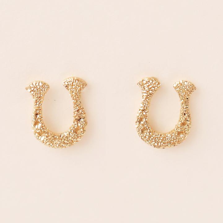 18金 ピアス k18 ピンクゴールド 18金ピアス 18k 馬蹄 ホースシュー  シンプル k18ピアス レディース ピアス18金 地金18kピアス 小さめ つけっぱなし 両耳 | DEVAS | 02