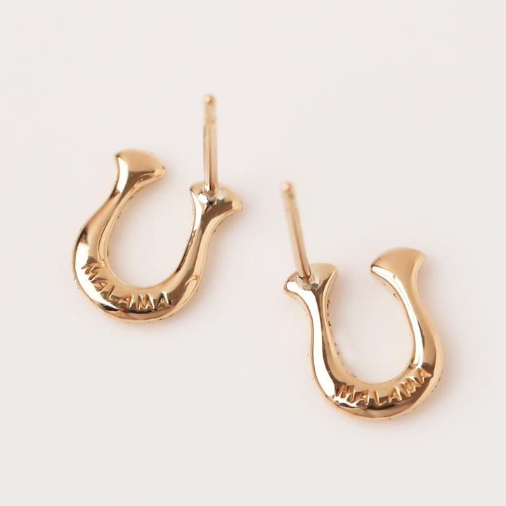 18金 ピアス k18 ピンクゴールド 18金ピアス 18k 馬蹄 ホースシュー  シンプル k18ピアス レディース ピアス18金 地金18kピアス 小さめ つけっぱなし 両耳 | DEVAS | 03