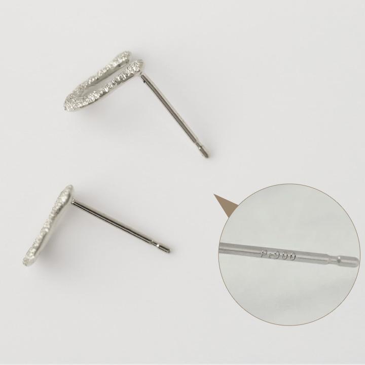 プラチナピアス ピアス プラチナ レディース 馬蹄 ホースシュー ダスト プラチナ950 ピアスプラチナ PT シンプル おしゃれ 地金 小さめ 小さい  両耳 セット | DEVAS | 05