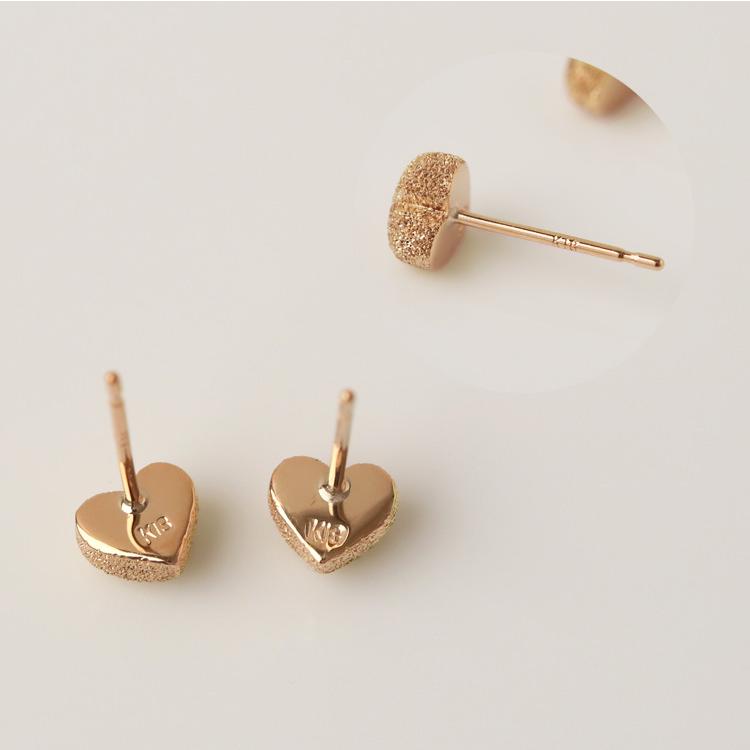 【土日限定2000円OFFクーポン有】 18金 ピアス k18 ピンクゴールド 18金ピアス 18k ぷっくら ハート k18ピアス レディース ピアス18金 両耳 セット | DEVAS | 05