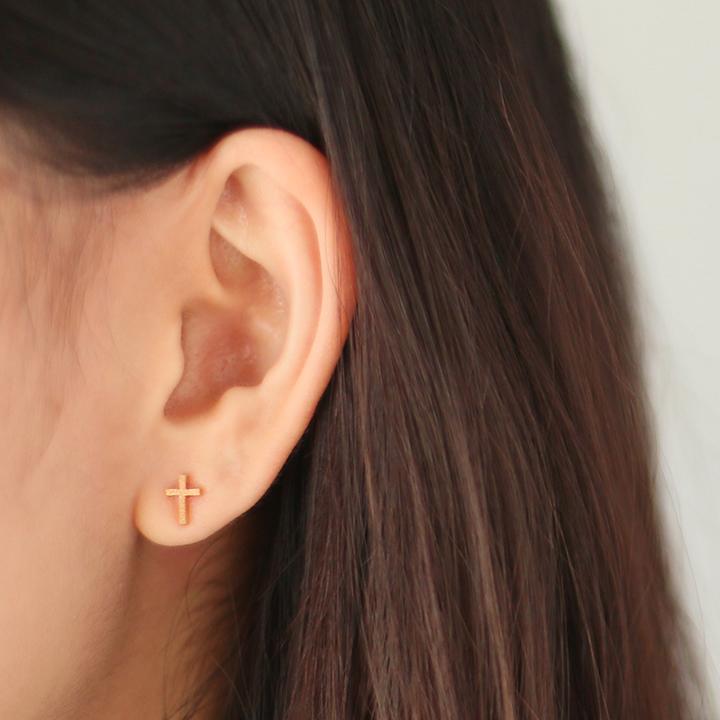 【土日限定2000円OFFクーポン有】 18金 ピアス k18 18金ピアス 18k ハート スター 稲妻 クロス スタッズ k18ピアス レディース ピアス18金 18kピアス | DEVAS | 07