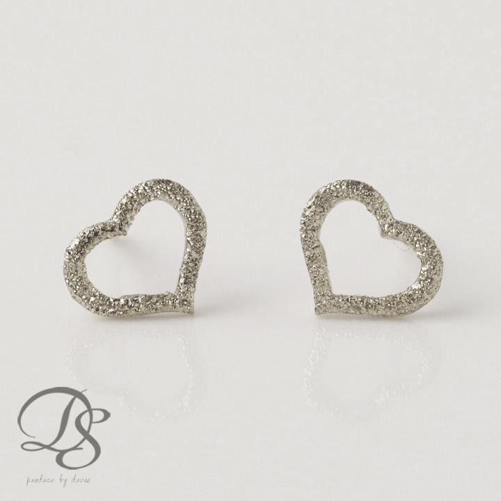 プラチナピアス ピアス プラチナ レディース オープンハート ハート プラチナ950 ピアスプラチナ PT シンプル おしゃれ ハート 地金 小さめ 華奢 両耳 セット | DEVAS